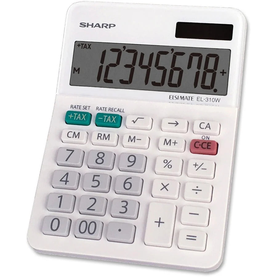 Sharp EL-310WB Professional Mini-Desktop Calculator - 8-Digit LCD Display - Calculators