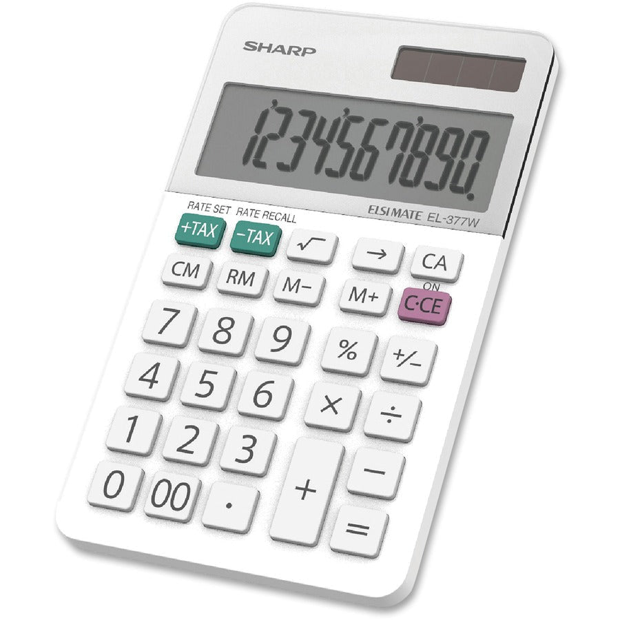 Sharp EL-377WB Professional Handheld Calculator - Sign Change Auto Power Off - Calculators