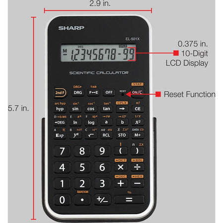 Sharp EL-501X2BWH Scientific Calculator - Alternate-Image2
