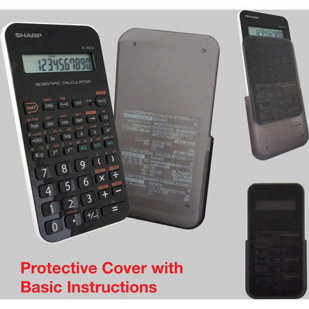Sharp EL-501X2BWH Scientific Calculator - 146 Functions - Large LCD - Durable Case - Calculators