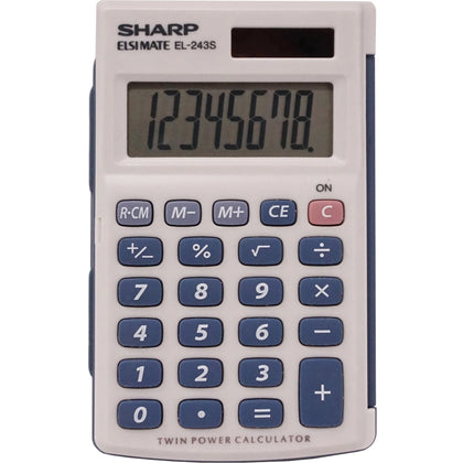 Sharp Handheld Calculator: 3-Key Memory Sign Change Auto Power Off - Calculators