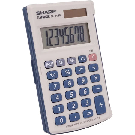 Sharp Handheld Calculator: 3-Key Memory Sign Change Auto Power Off - Calculators