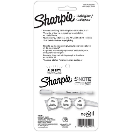 Sharpie Accent Highlighters w/Smear Guard - Rear