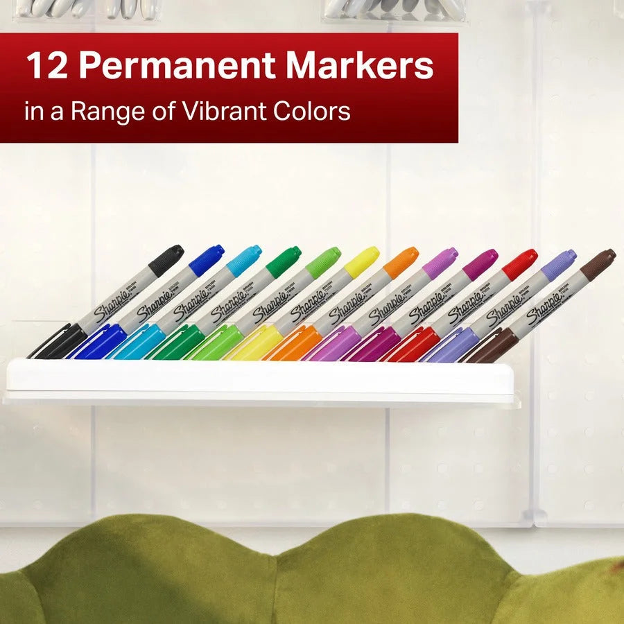 Sharpie Brush Twin Markers - Ultra Fine Point - Assorted Ink - 12 Pack - & Dry-Erase