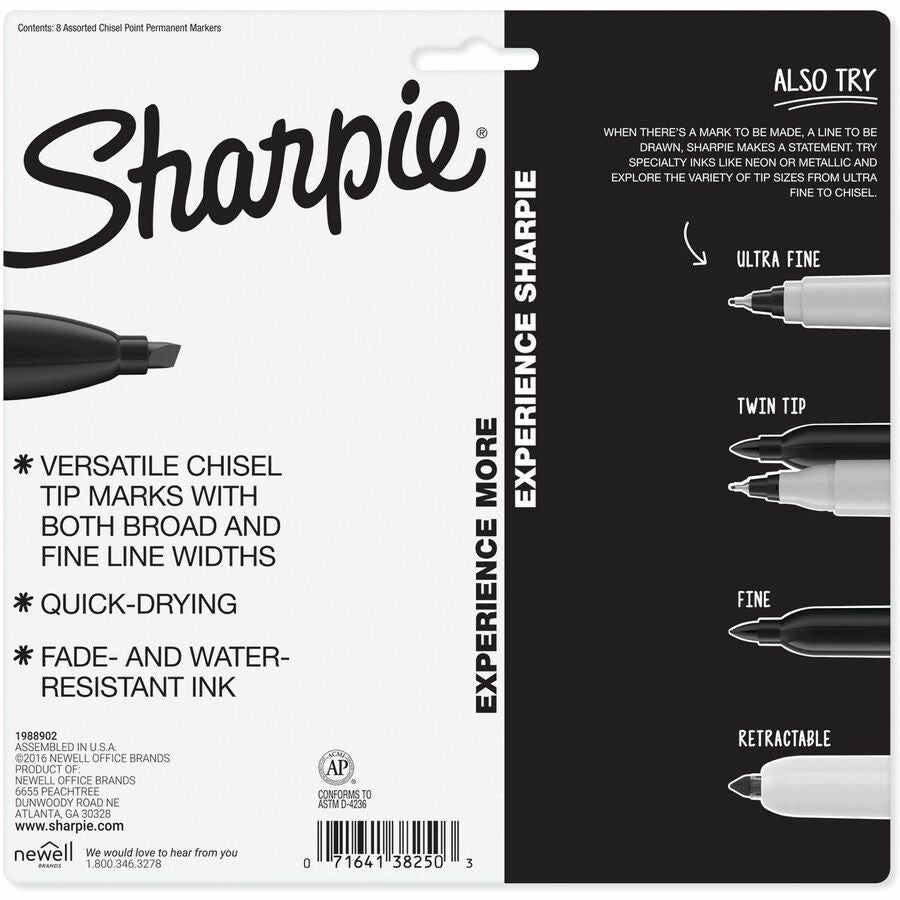 Sharpie Chisel Tip Permanent Markers - Rear
