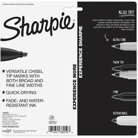 Sharpie Chisel Tip Permanent Markers - Rear