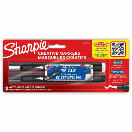 Sharpie Creative Acrylic Markers - Bold Bullet Tip - Assorted Ink - 2 Pack - & Dry-Erase