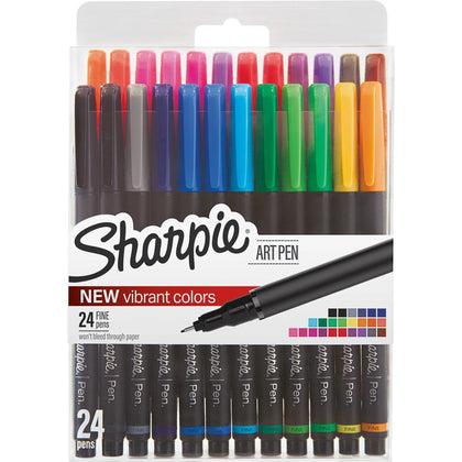 Sharpie Fine Point Art Pens - Assorted Ink - 24 Pack