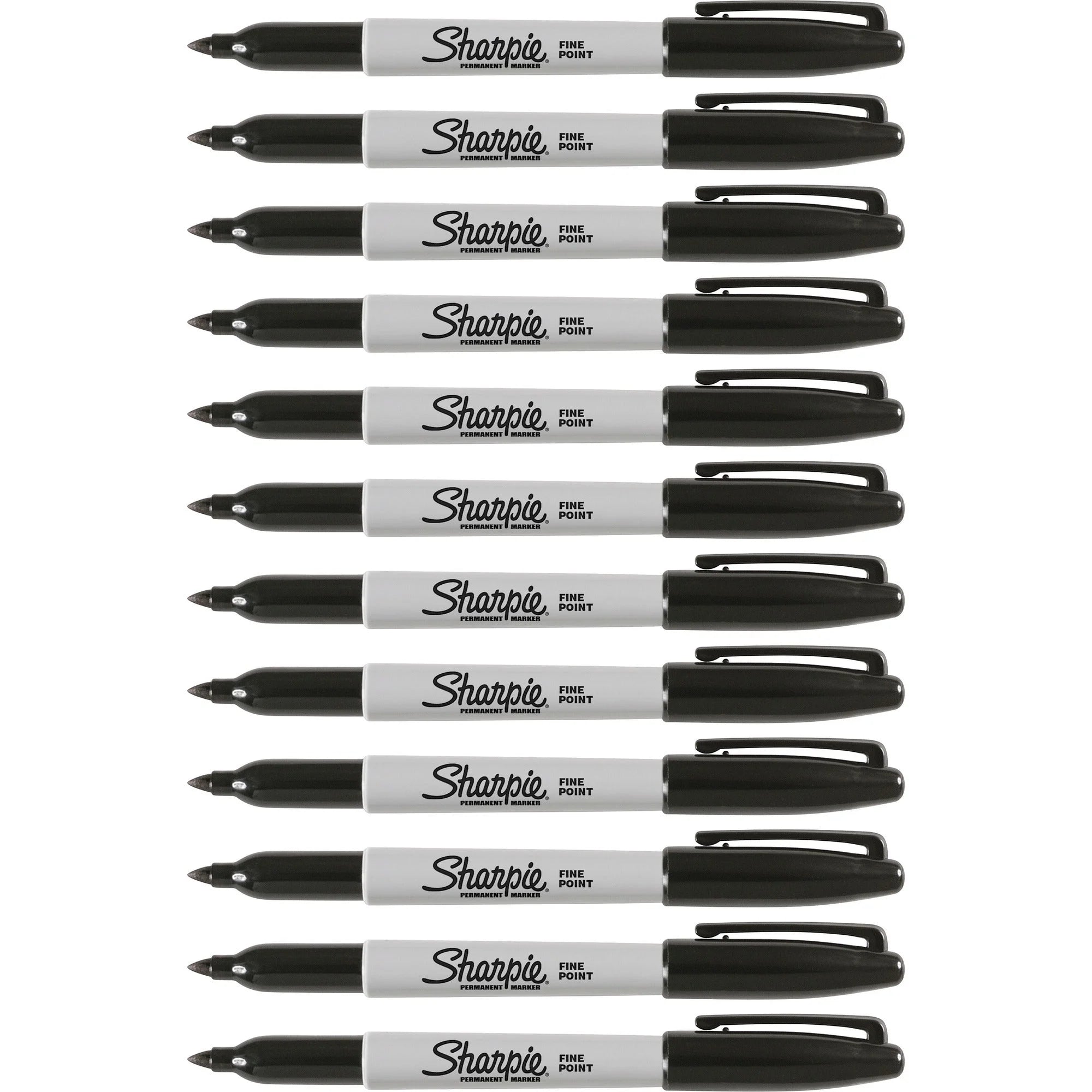 Sharpie Fine Point Black Permanent Markers - Alcohol-Based Ink - 1 Dozen - & Dry-Erase