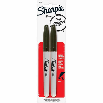 Sharpie Fine Point Marker - Black Ink Alcohol-Based - 2 Pack - Markers & Dry-Erase