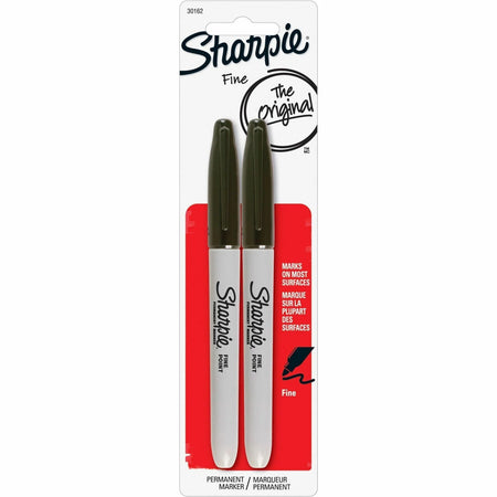 Sharpie Fine Point Marker - Black Ink Alcohol-Based - 2 Pack - Markers & Dry-Erase