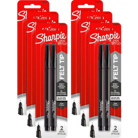 Sharpie Fine Point Pen: Black Ink 2/Pack 6/Box - Pens