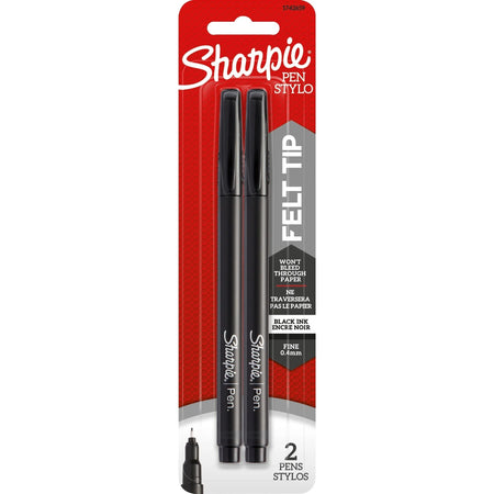 Sharpie Fine Point Pen: Black Ink 2-Pack - Pens