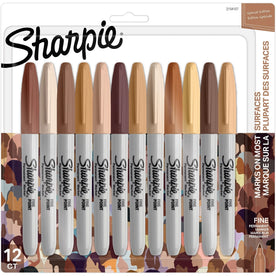 Sharpie Fine Point Permanent Marker - Assorted Ink - 12 Pack - Markers & Dry-Erase
