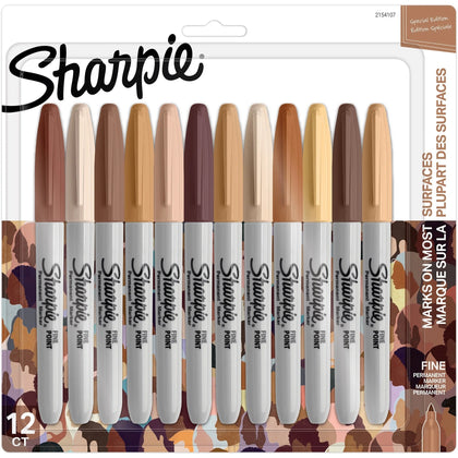 Sharpie Fine Point Permanent Marker - Assorted Ink - 12 Pack - Markers & Dry-Erase