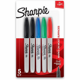 Sharpie Fine Point Permanent Marker - Assorted Ink - 5 Pack - Markers & Dry-Erase