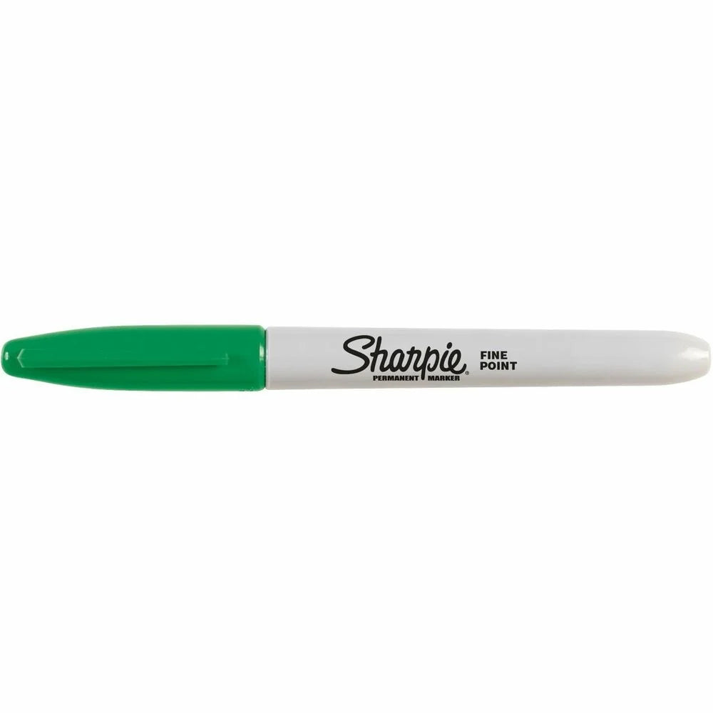 Sharpie Fine Point Permanent Marker - Green Ink - 1 Dozen - Markers & Dry-Erase