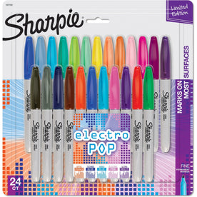 Sharpie Fine Point Permanent Marker - Multi Ink - Plastic Barrel - 24 Pack - Markers & Dry-Erase