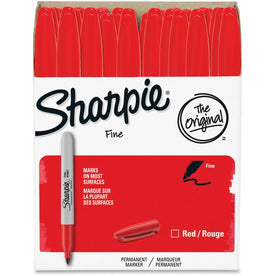 Sharpie Fine Point Red Permanent Markers - 36 Pack - & Dry-Erase