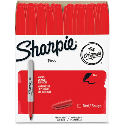Sharpie Fine Point Red Permanent Markers - 36 Pack - & Dry-Erase