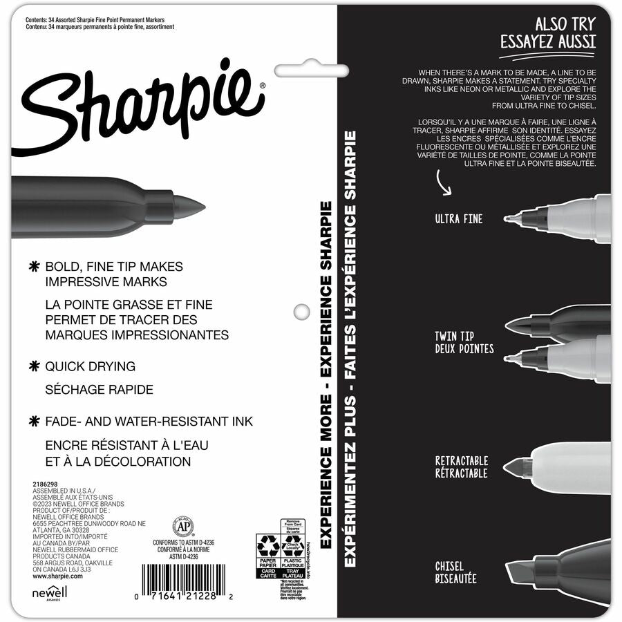 Sharpie Glam Pop Permanent Markers - Rear