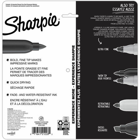 Sharpie Glam Pop Permanent Markers - Rear