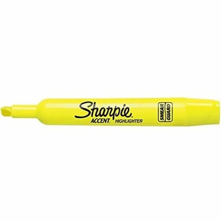 Sharpie Highlighter Tank: Chisel Marker Point Fluorescent Yellow Ink - Highlighters