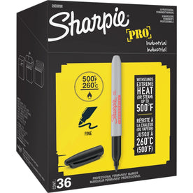Sharpie Industrial Fine Point Permanent Markers - Black Ink 36-Pack - & Dry-Erase