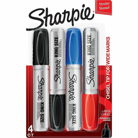 Sharpie King Size Markers - Assorted Ink - 4 Pack - & Dry-Erase