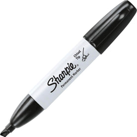 Sharpie Large Barrel Permanent Markers - Chisel Point Black Ink - 36/Box - & Dry-Erase