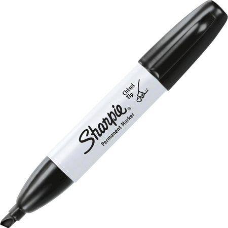 Sharpie Large Barrel Permanent Markers - Chisel Point Black Ink - 36/Box - & Dry-Erase