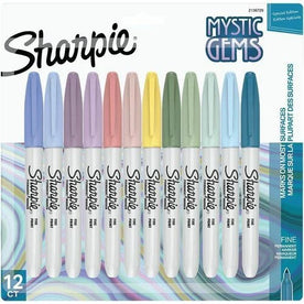 Sharpie Mystic Gems Fine Point Permanent Markers - 12 Pack - & Dry-Erase