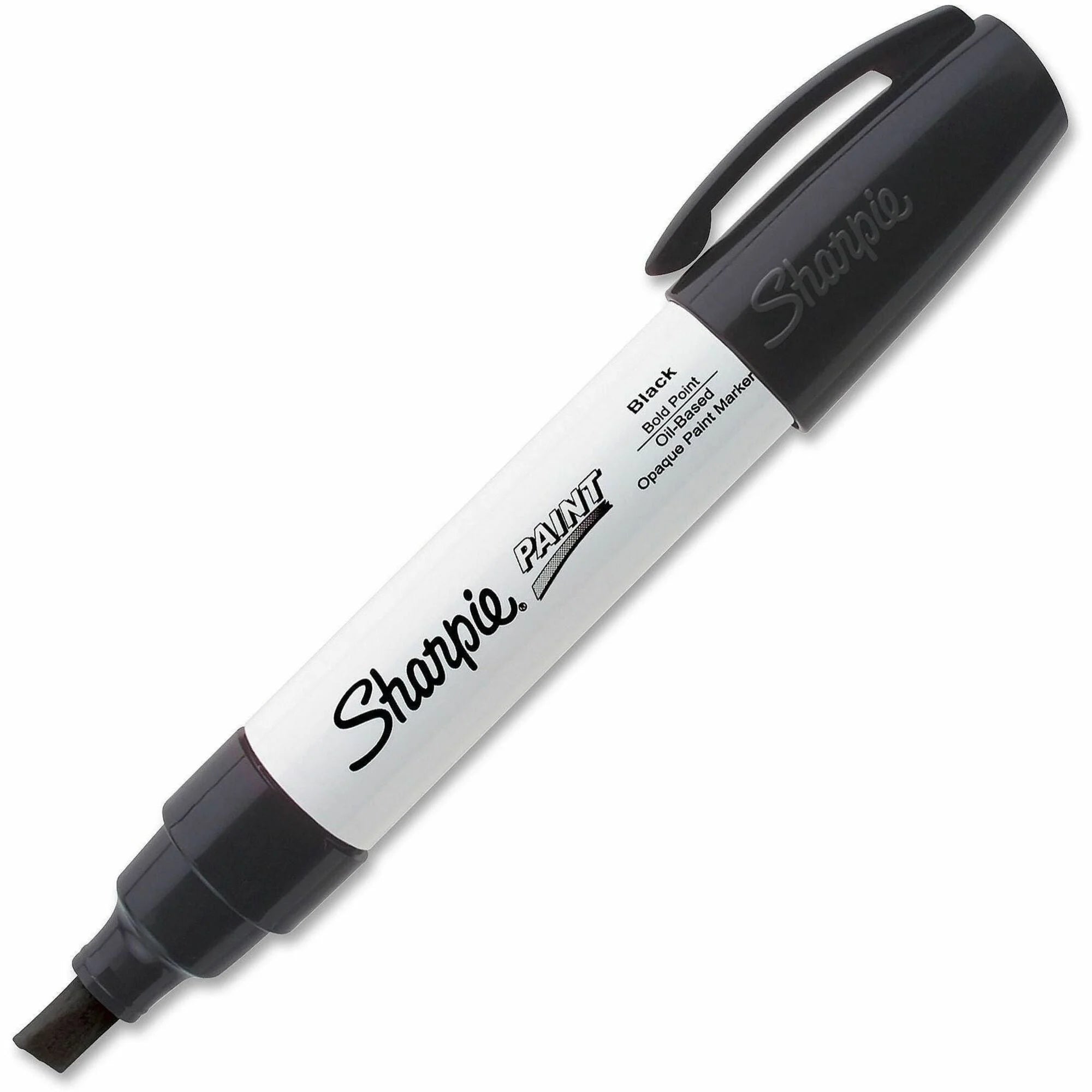 Sharpie Oil-Based Paint Marker - Bold Point - Black Ink - 1 Each - Markers & Dry-Erase