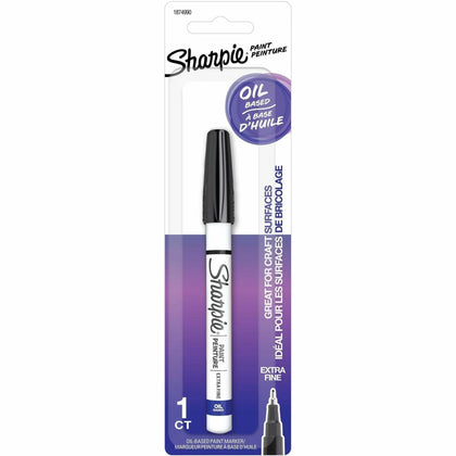 Sharpie Oil-Based Paint Marker - Extra Fine Point Black Ink - Metal Barrel - Markers & Dry-Erase
