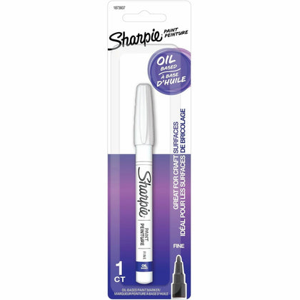 Sharpie Oil Based Paint Marker - Fine Chisel Point White Ink - Markers & Dry-Erase