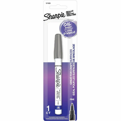 Sharpie Oil-Based Paint Marker - Fine Point Silver Ink - Metal Barrel - Markers & Dry-Erase