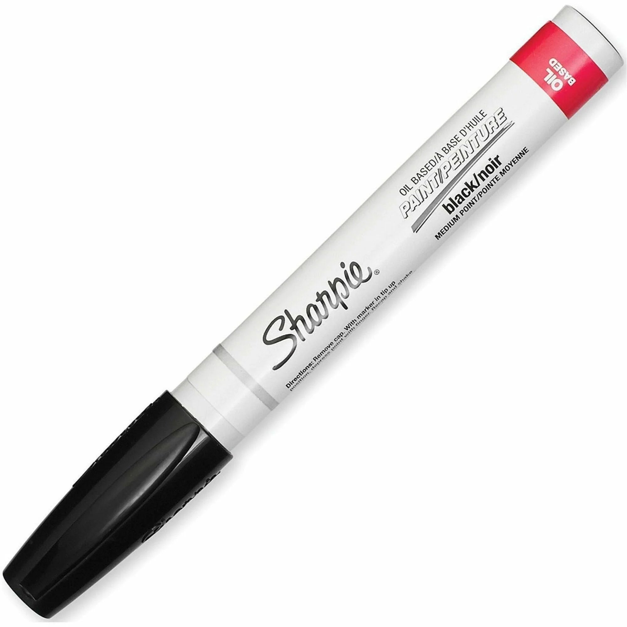 Sharpie Oil-Based Paint Marker - Medium Point - Black Ink - 1 Each - Markers & Dry-Erase