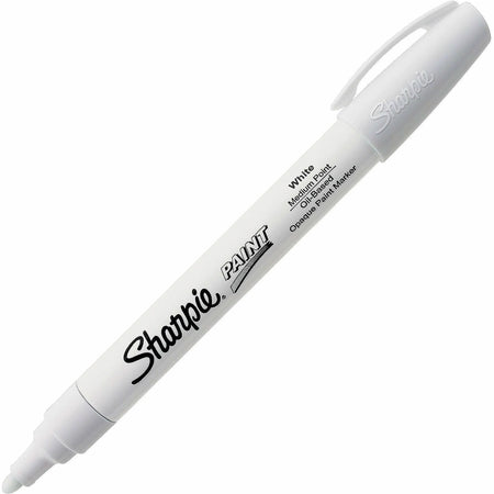 Sharpie Oil-Based Paint Marker - Medium Point - White Ink - 1 Each - Markers & Dry-Erase