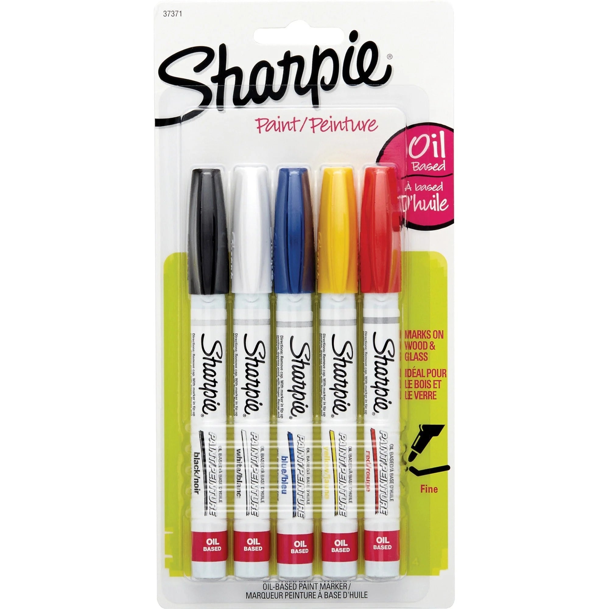Sharpie Oil-Based Paint Marker Set - Fine Point - Assorted Ink - 5 Pack - Markers & Dry-Erase