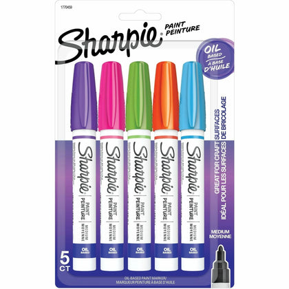 Sharpie Oil-Based Paint Marker Set - Medium Point - 5 Pack - Markers & Dry-Erase