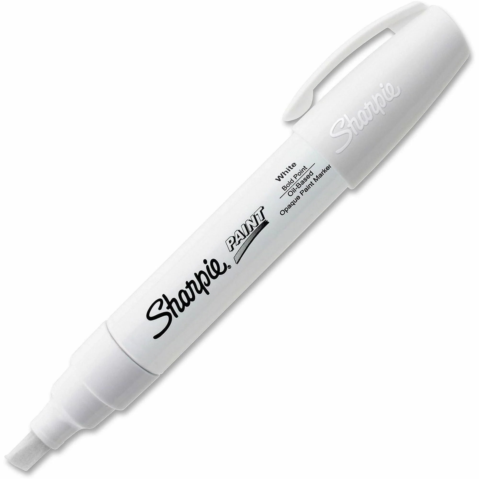 Sharpie Oil-Based Paint Marker - White Ink - Bold Point - 1 Each - Markers & Dry-Erase