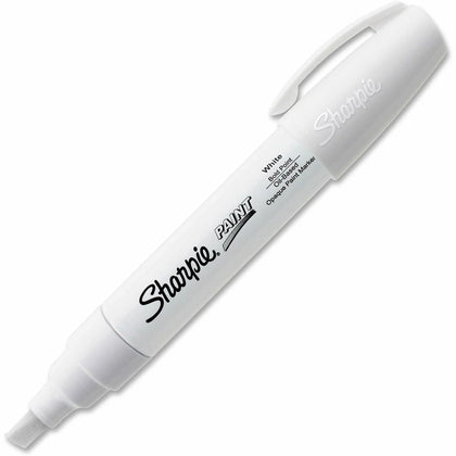 Sharpie Oil-Based Paint Marker - White Ink - Bold Point - 1 Each - Markers & Dry-Erase