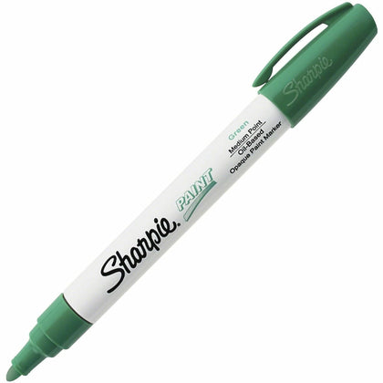 Sharpie Paint Marker: Medium Point Green Ink - Oil Based - Markers & Dry-Erase