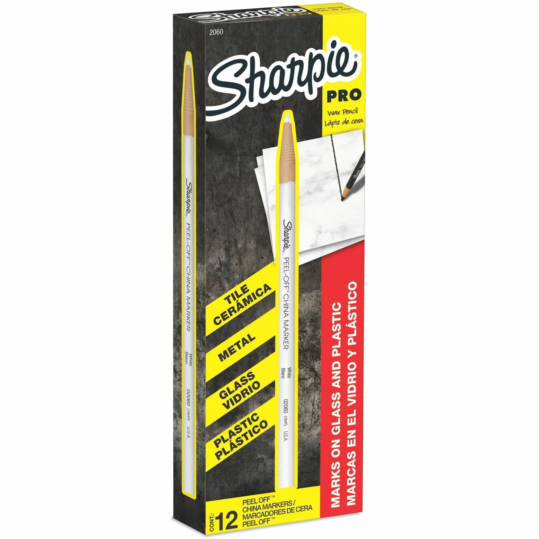 Sharpie Peel-Off China Marker - White Lead - 1 Dozen - Markers