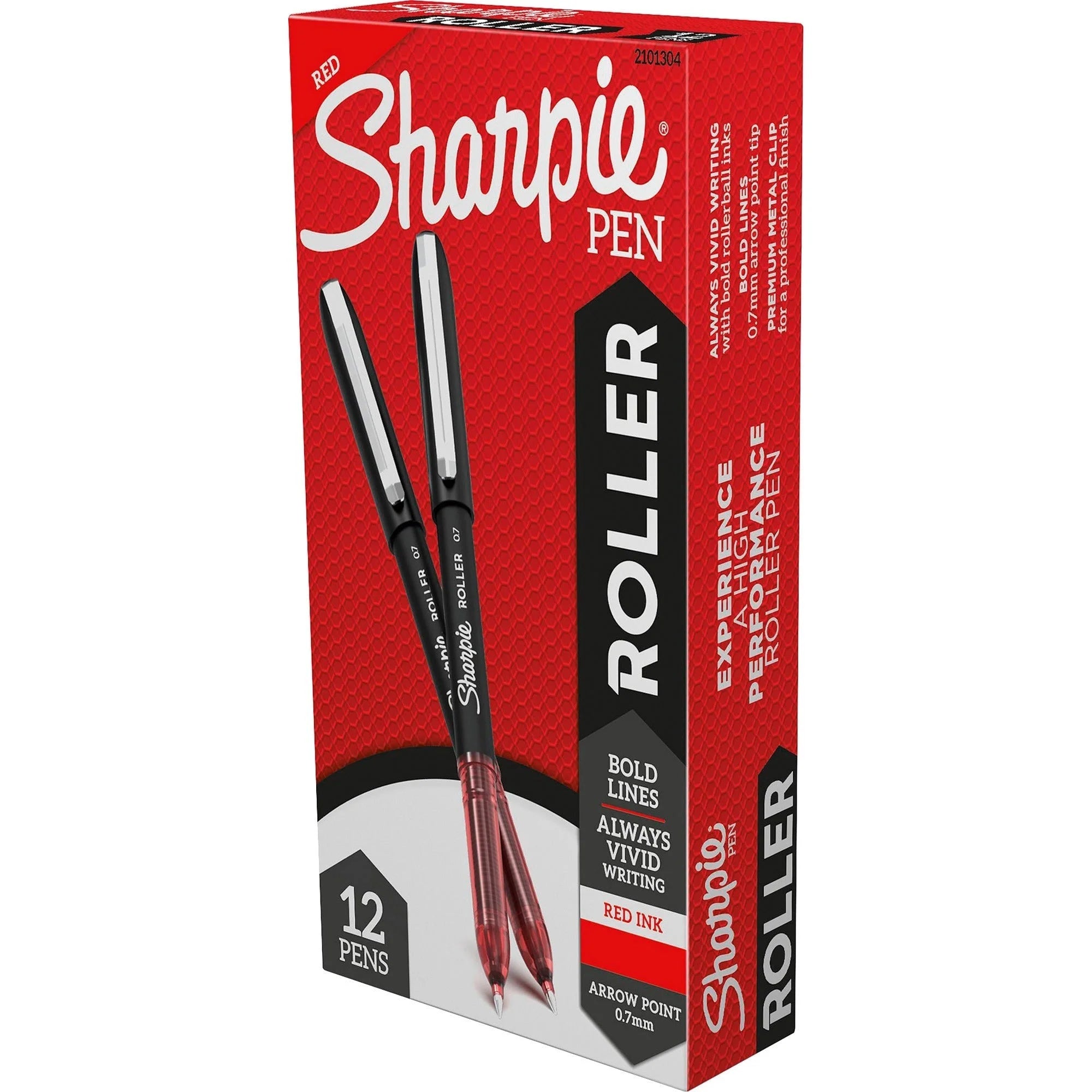 Sharpie Rollerball Pens: 0.7mm Arrow Point Red Ink - Pack of 12 - Pens