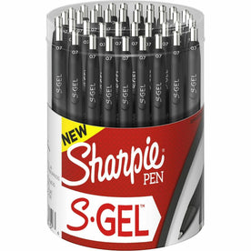 Sharpie S-Gel Gel Pen: 0.7mm Medium Point Refillable Retractable - Black Ink - Pens