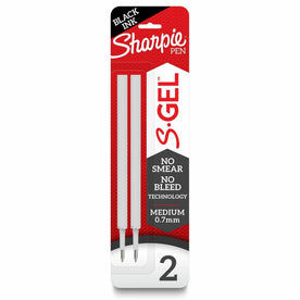 Sharpie S-Gel Pen Refill: 0.70mm Medium Bold Point Black Ink - 2 Pack - Refills