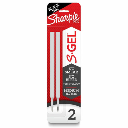 Sharpie S-Gel Pen Refill: 0.70mm Medium Bold Point Black Ink - 2 Pack - Refills