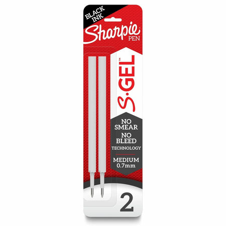 Sharpie S-Gel Pen Refill: 0.70mm Medium Bold Point Black Ink - 2 Pack - Refills