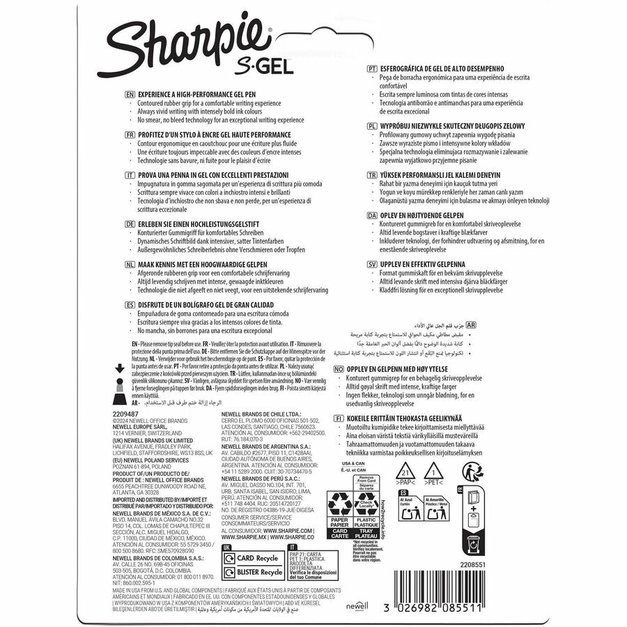 Sharpie S-Gel Pens - Rear